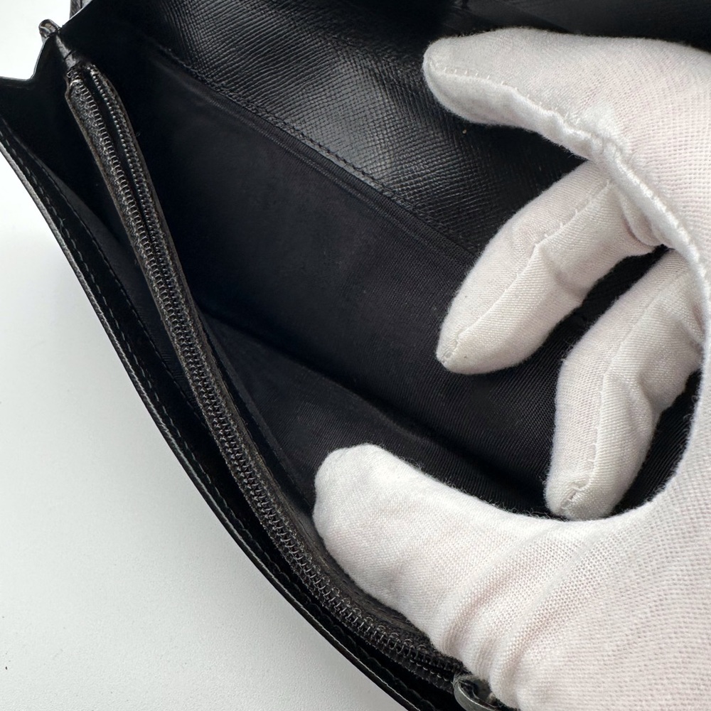Prada Long Black Saffiano Leather Wallet - Picture 9 of 14